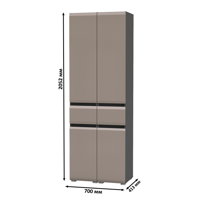 Шкафы распашные, Два шкафа-пенала с выдвижным ящиком Сидней