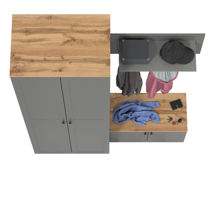 Прихожие, Шкаф Остин с тумбой и вешалкой для верхней одежды