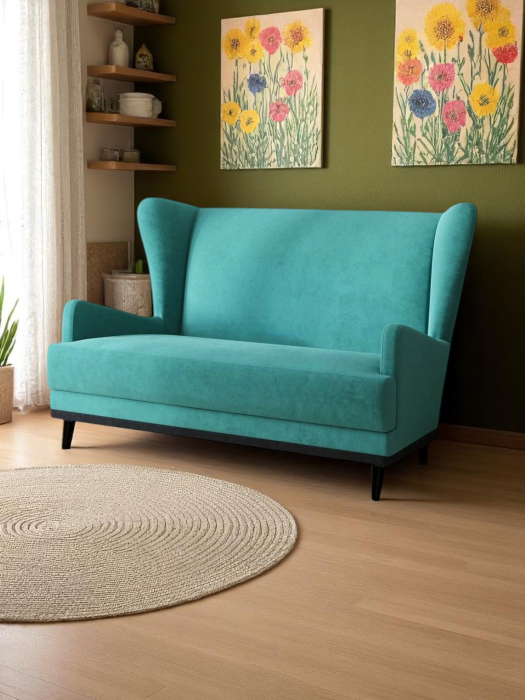 Дизайнерские диваны для гостиной, Диван прямой Вегас, велюр