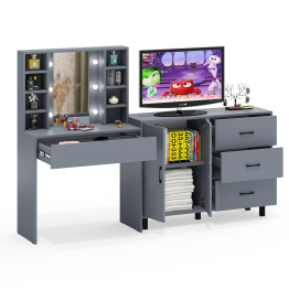 Туалетный столик с подсветкой 115 и тумба-комод 123-1204