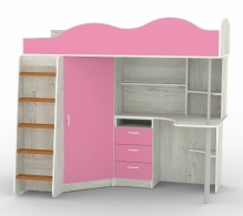 Кровати-чердаки, Кровать чердак Пионер с деревянной лестницей, Винтерберг