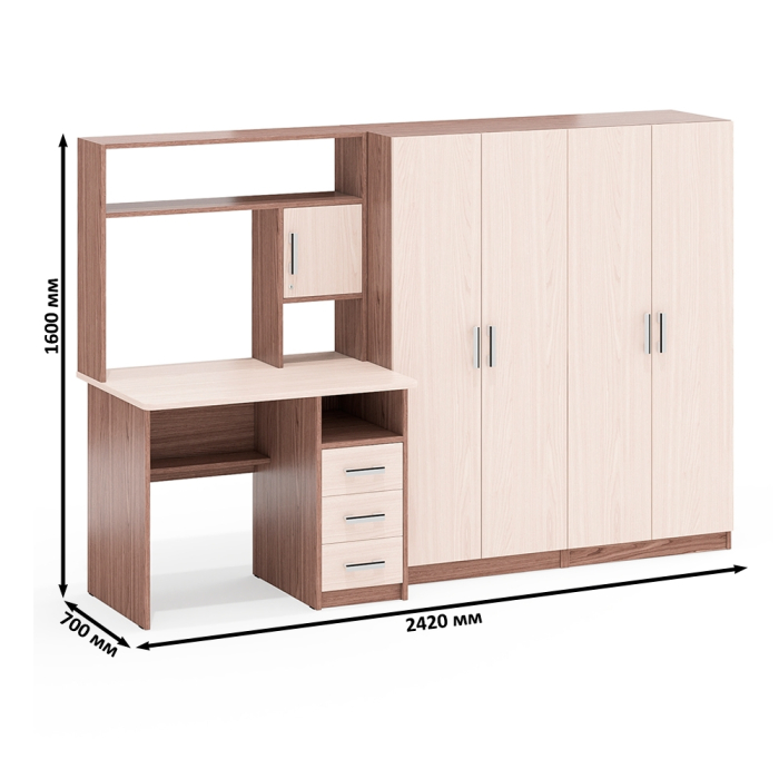 Домашние кабинеты, Стол для компьютера и два шкафа СК-9