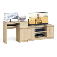 Домашние кабинеты, Компьютерный стол МС-1 правый с тумбой МТВ-1200 Мори