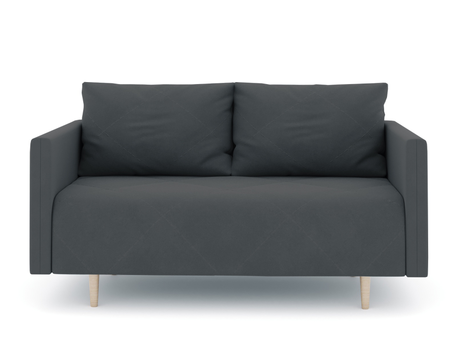 Диваны прямые кухонные, Диван прямой нераскладной Милли мини 2-х  местный с подлокотниками, велюр