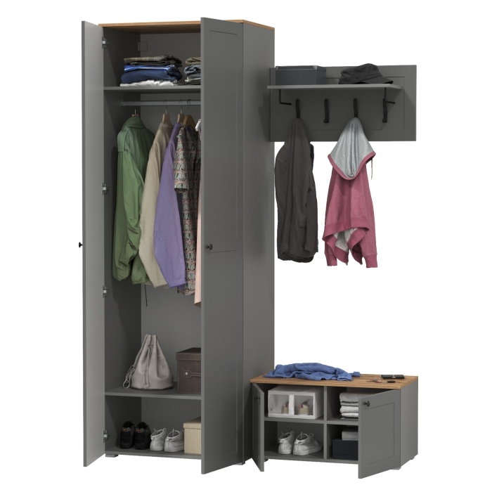 Прихожие, Шкаф Остин с тумбой и вешалкой для верхней одежды