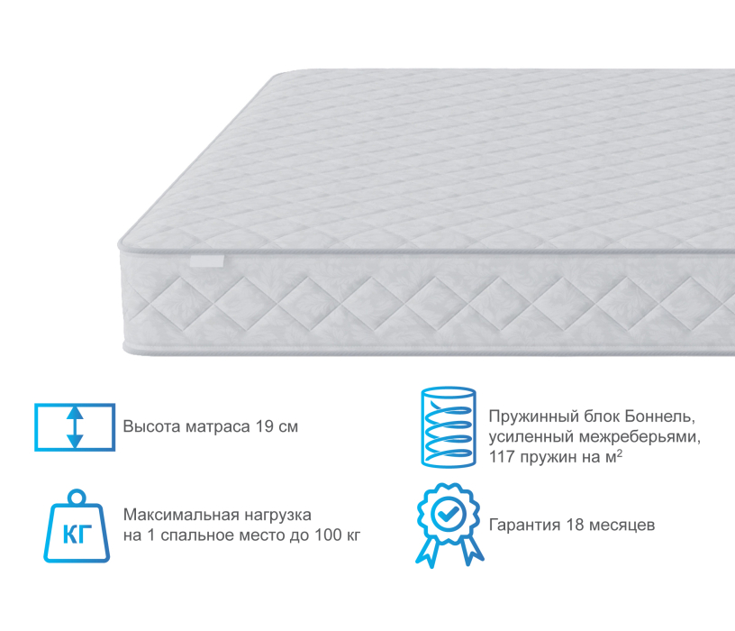 1400 x 2000, Матрас Классик-Оптима 1400*2000