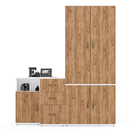 Набор мебели для офиса Лидер-8 из глубокого шкафа и двух тумб МД 3.16 и МД 3.19