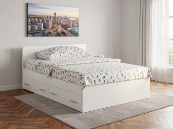 Кровать с ящиками для белья Мори 1200