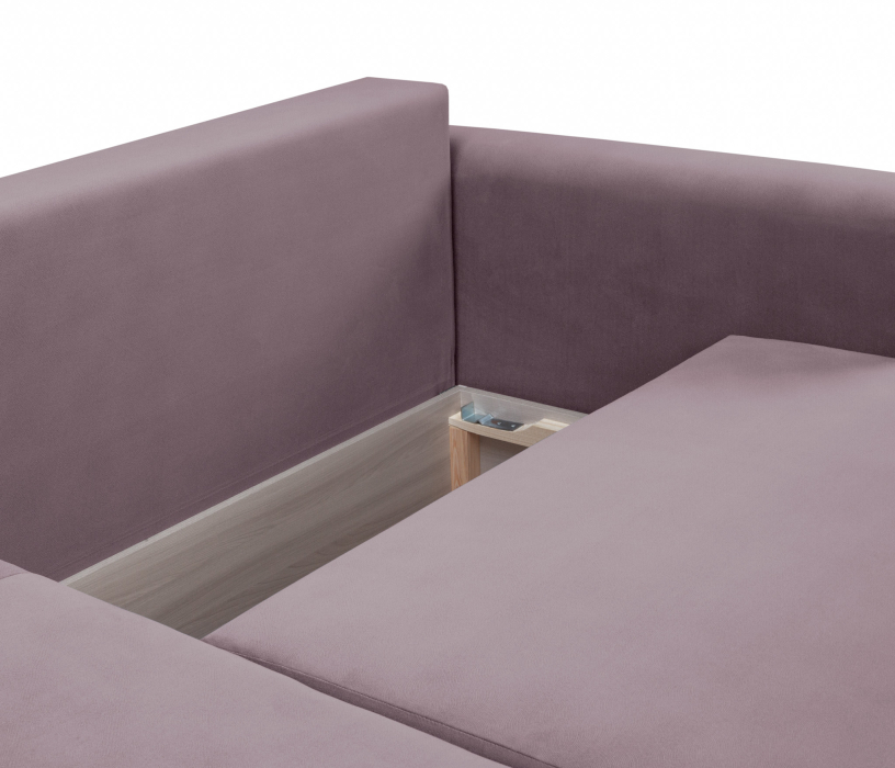 Диваны угловые в гостиную, Диван угловой еврокнижка со спальным местом Мэдисон, микровелюр