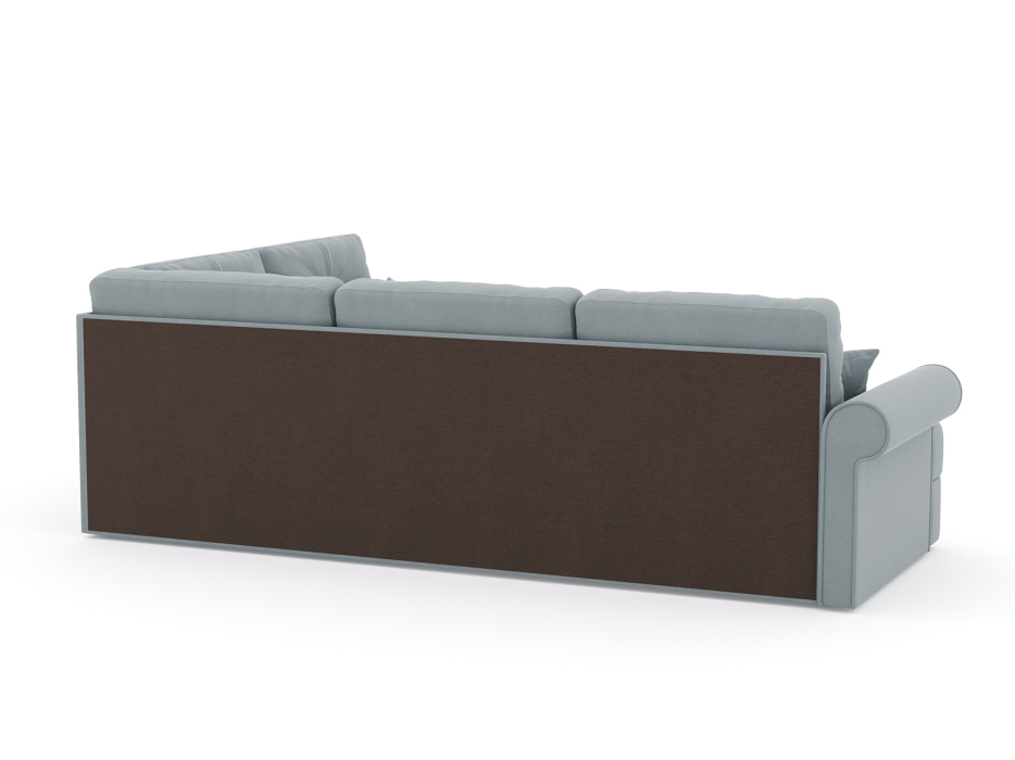 Диваны угловые в гостиную, Диван-кровать угловой Мирта дельфин, велюр