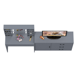 Туалетный столик с подсветкой 115 и комод с дверкой и 3-мя ящиками 122-1204