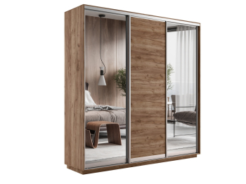Шкаф-купе Экспресс Медиум (2 зеркала) трио 2200 x 2400 x 450