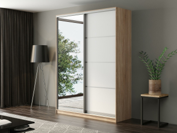 Шкаф-купе Айсберг 180 СОНОМА (белый/зеркало)