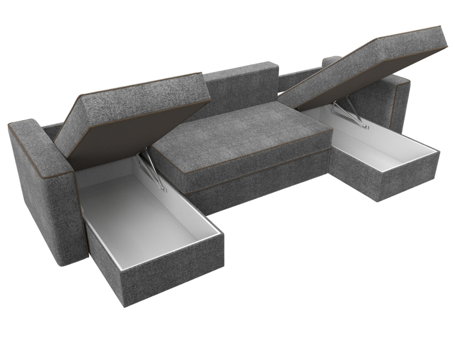 Диваны еврокнижки, П-образный диван Принстон, рогожка