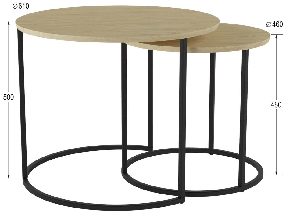 Журнальные столики, Комплект журнальных столов Лесли