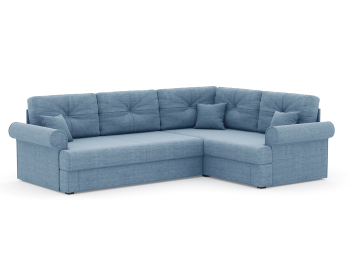 Диван-кровать угловой Мирта дельфин, рогожка Люкс