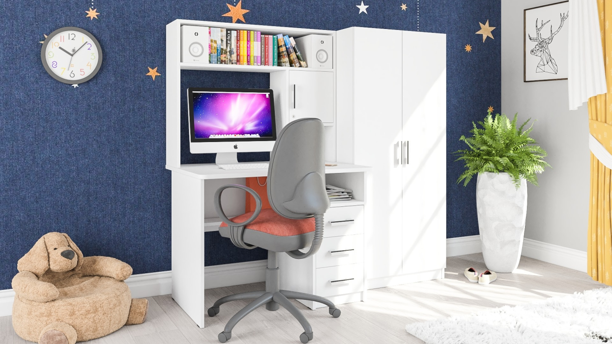 Прямые компьютерные столы, Стол компьютерный со шкафом СК-9