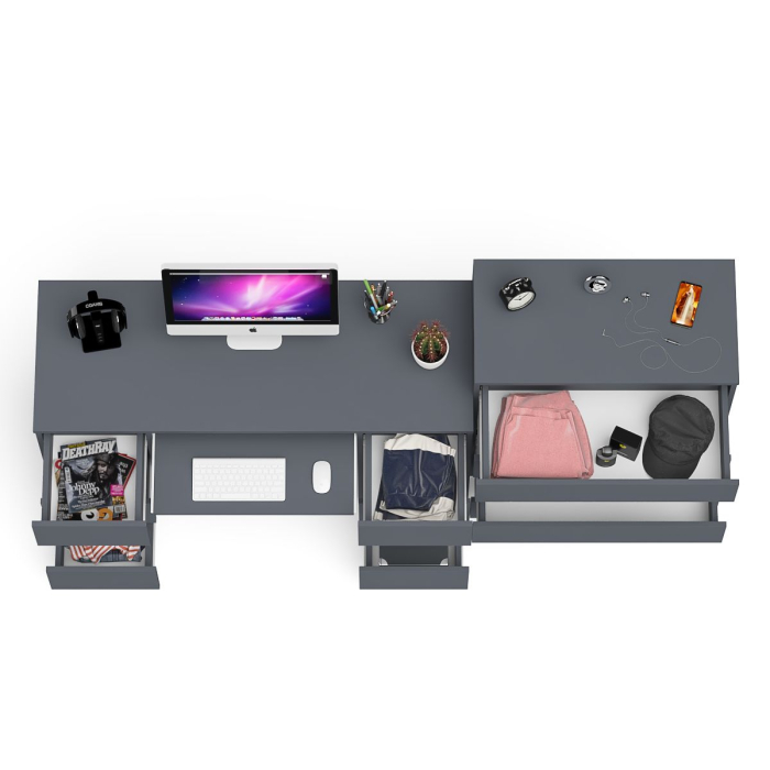 Компьютерные столы, Комод 800 4-ре ящика Мори и двухтумбовый компьютерный стол МС-2