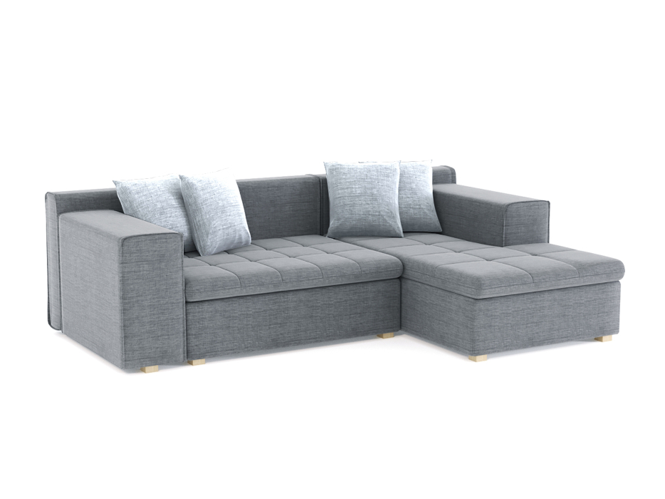 Диваны угловые в гостиную, Диван угловой Чикаго без механизма, рогожка