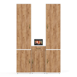 Пеналы с полками каждый по пять полок Лидер-8 и тумба дверка и ниша