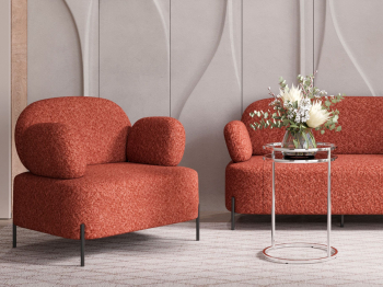 Кресло STOOL GROUP Кэнди с подлокотниками букле