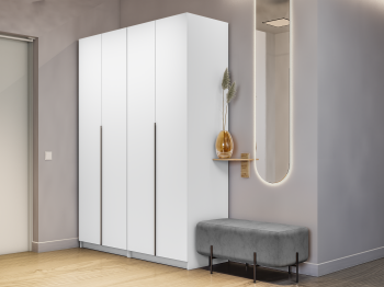 Шкаф складной Е1 Локер ("Гармошка") 162х52.5х220 см, с двумя модулями