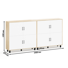 Две тумбы-комода с дверками РВК 126-1204