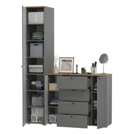 Шкаф-пенал и комод четыре ящика Остин