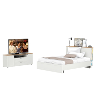 Спальные гарнитуры, Тумба под ТВ Остин и двуспальная кровать Остин 11.53