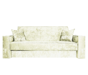 Диван-кровать книжка, Лофт с широкими боковинами 120, плюш