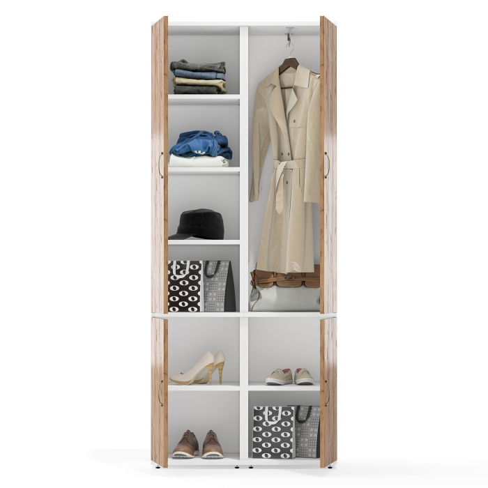 Шкафы распашные, Пенал с пятью полками за дверками и пенал 21Б Лидер-8