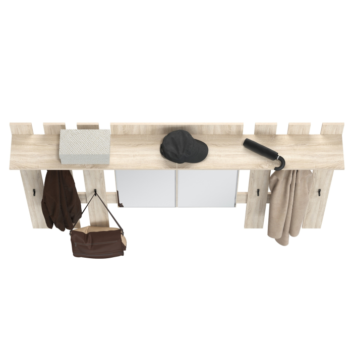 Настенные, Две вешалки для верхней одежды с зеркалом Лира 2-3814