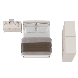 Спальня Афина Сп-18 кровать 1600 с комодом и двумя шкафами