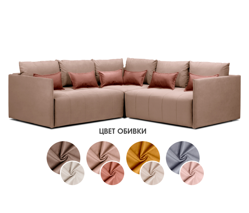 Диваны угловые в гостиную, Диван еврокнижка угловой Чилетти Лонг