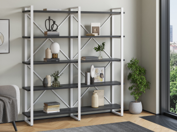 Стеллаж Айсберг Лофт 160х182-3 белый