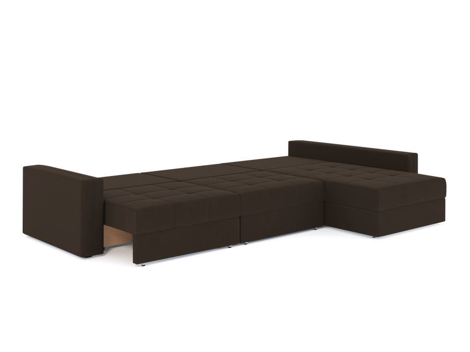 Диваны угловые в гостиную, Диван-кровать угловой Брест 3 секции еврокнижка, велюр