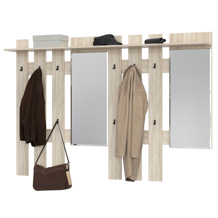 Настенные, Две вешалки для верхней одежды с зеркалом Лира 2-3814