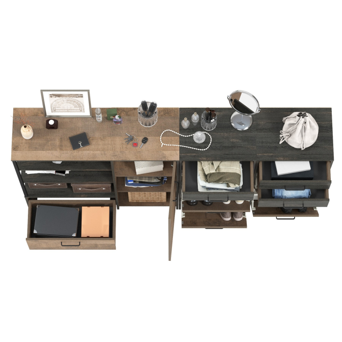 Прихожая, Две высоких тумбы для обуви и тумба-комод Трувор 098