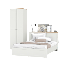 Шкаф-комод для одежды Остин и кровать с ортопедическим основанием 1600