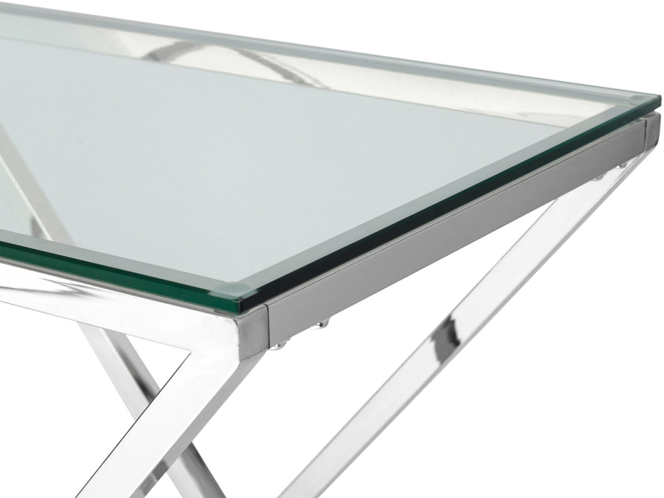 Открытые, Консоль STOOL GROUP ИНСИГНИЯ 120х40 (Прозрачное стекло/Сталь серебро)