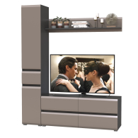 Стенки для гостиной, Тумба для ТВ с пеналом с ящиком и открытой полочкой Сидней