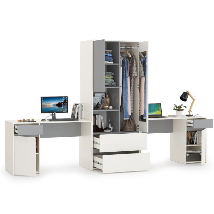 Для девочек, Компьютерные столы и шкаф для одежды Торонто № 17