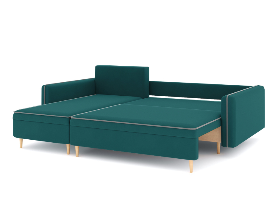 Диваны угловые в гостиную, Диван-кровать угловой Рон еврокнижка-пантограф, велюр