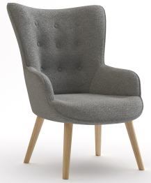 Кресло интерьерное Шелли, искусственный мех