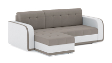 Диваны угловые в гостиную, Диван-кровать угловой Генри еврокнижка, велюр+кож.зам