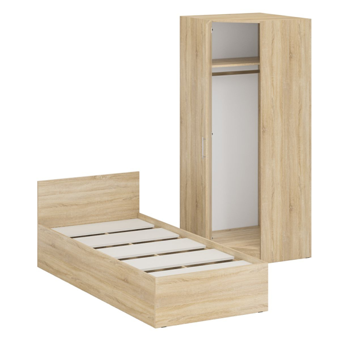 Спальные гарнитуры, Кровать односпальная 900 с угловым шкафом Стандарт