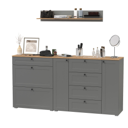 Обувница с большим комодом и открытой полкой Остин