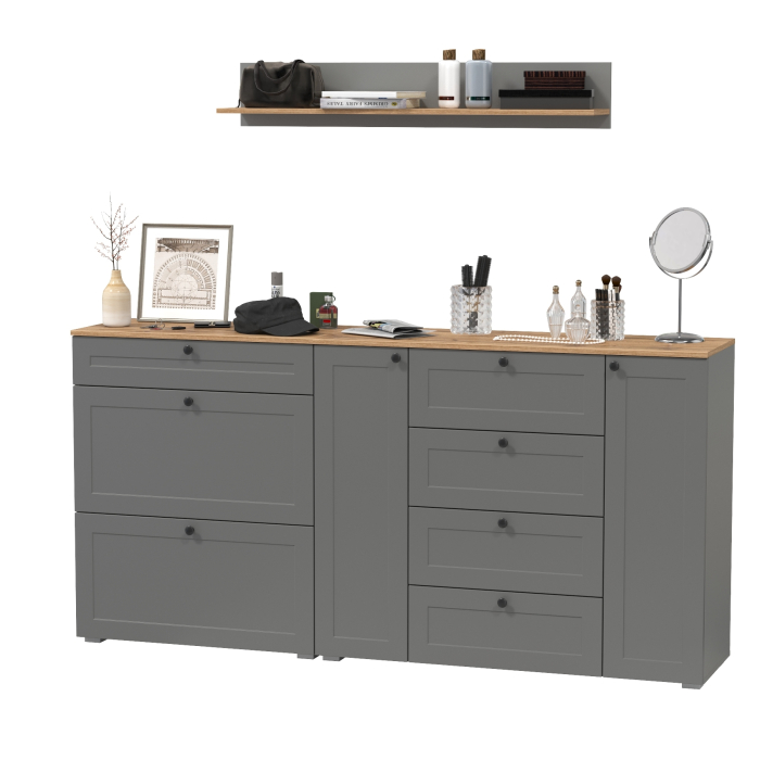 Обувницы, Обувница с большим комодом и открытой полкой Остин