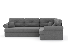 Диваны угловые в гостиную, Диван-кровать угловой Мирта дельфин, рогожка Люкс