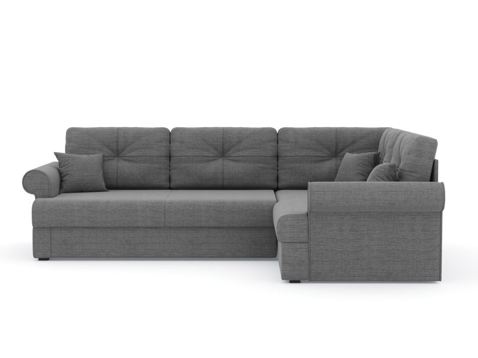 Диваны угловые в гостиную, Диван-кровать угловой Мирта дельфин, рогожка Люкс